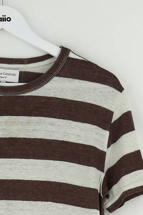 T-shirt Officine Générale Marron en Lin