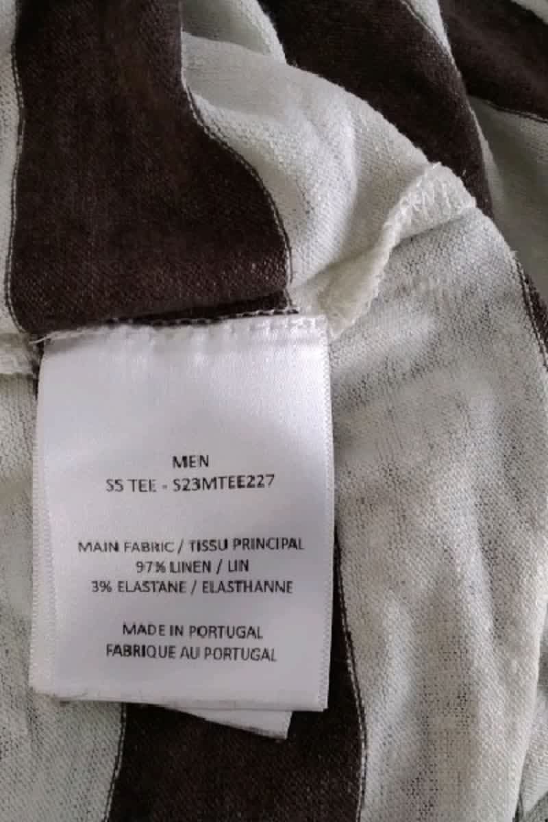 T-shirt Officine Générale Marron en Lin