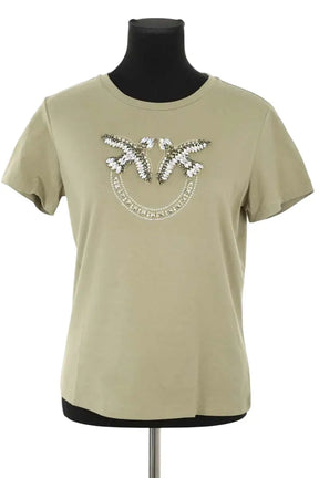 T-shirt Pinko Kaki en Coton, taille S - Seconde Main