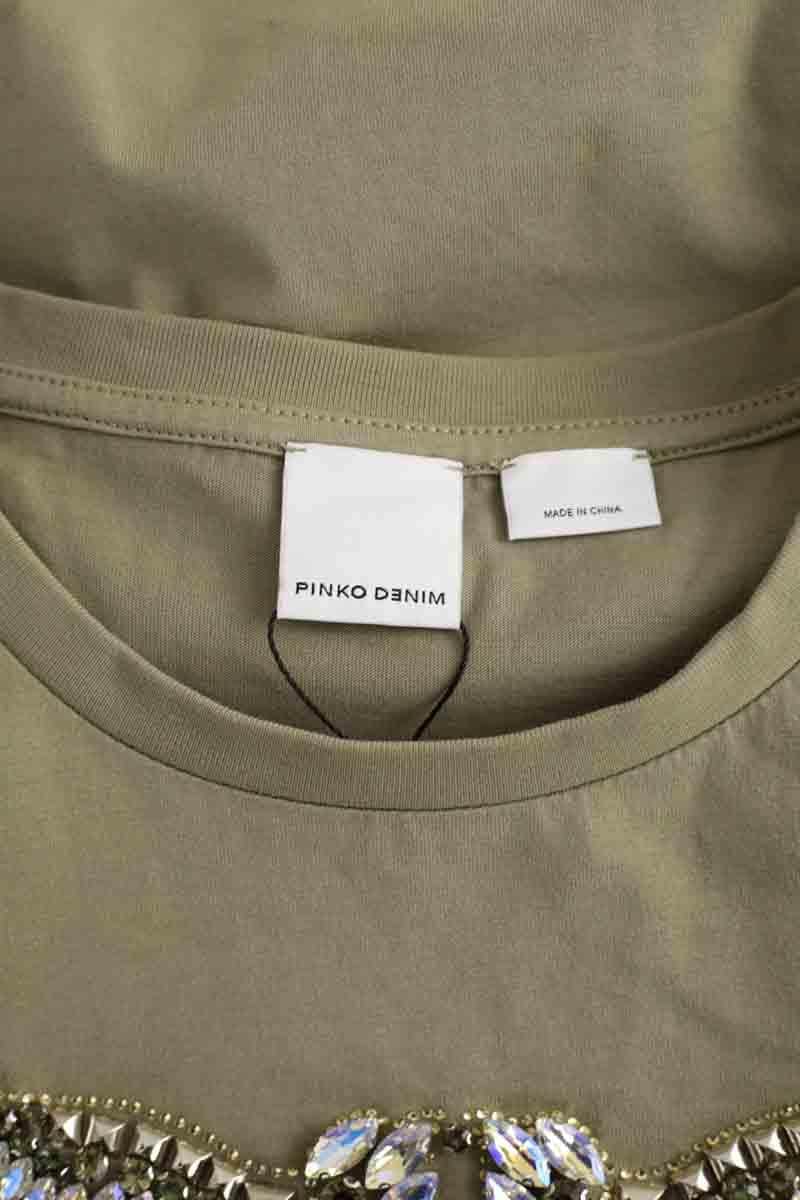 T-shirt Pinko Kaki en Coton