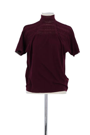 T-shirt Ralph Lauren Bordeaux en Coton, taille XS - Seconde Main