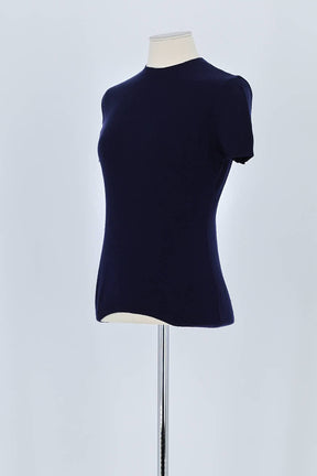 T-shirt Ralph Lauren Marine en Cachemire