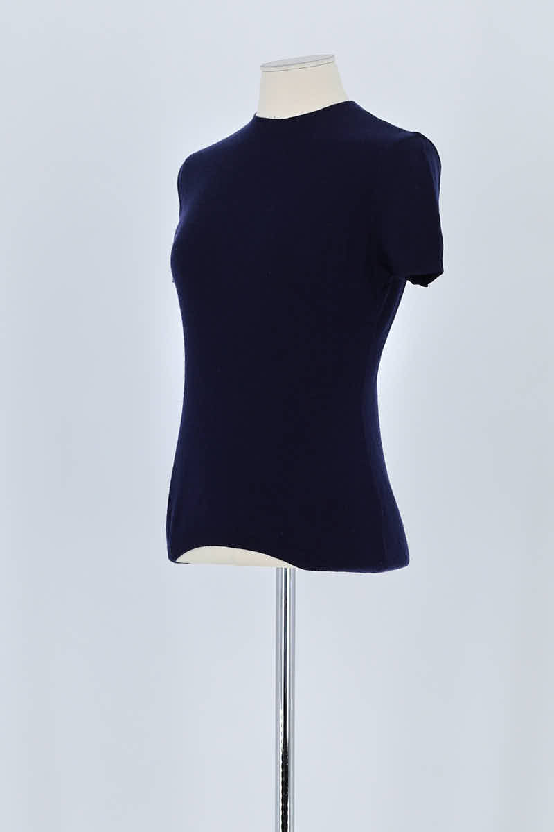 T-shirt Ralph Lauren Marine en Cachemire