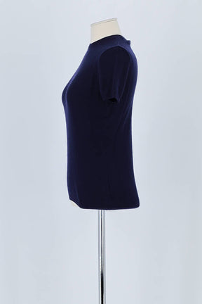 T-shirt Ralph Lauren Marine en Cachemire