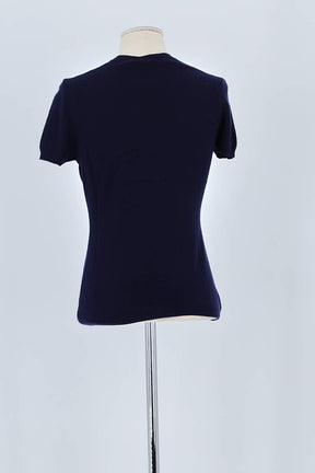T-shirt Ralph Lauren Marine en Cachemire