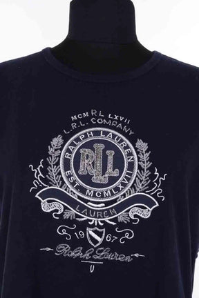 T-shirt Ralph Lauren Marine en Coton