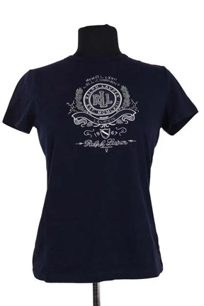 T-shirt Ralph Lauren Marine en Coton, taille XS - Seconde Main