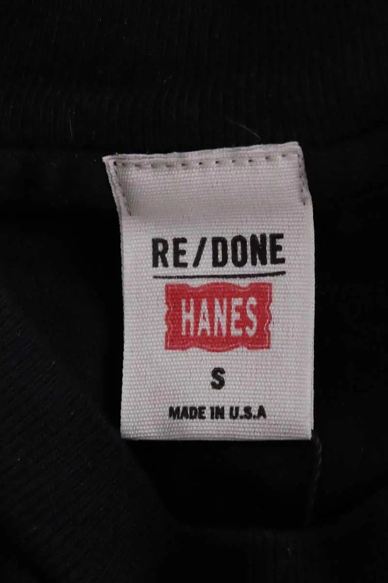 T-shirt RE/DONE Noir en Coton