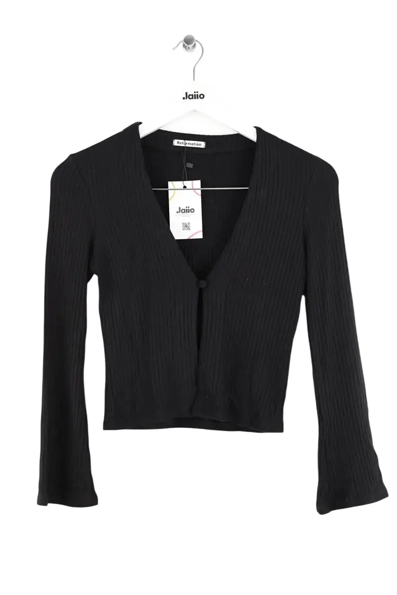 T-shirt Reformation Noir en Coton, taille S - Seconde Main