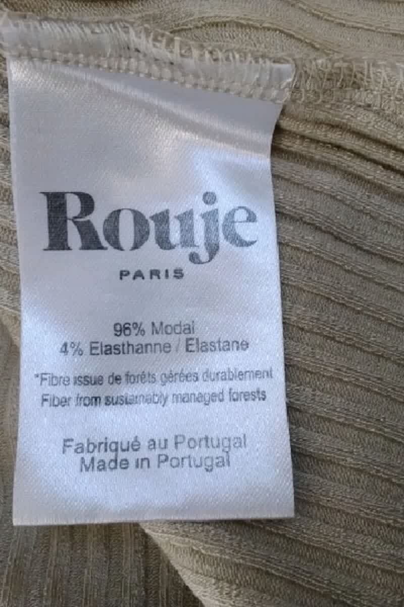 T-shirt Rouje Beige en Coton