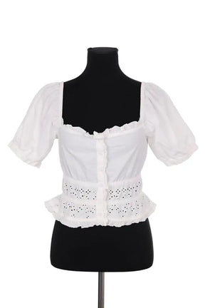 T-shirt Rouje Blanc en Coton, taille M - Seconde Main