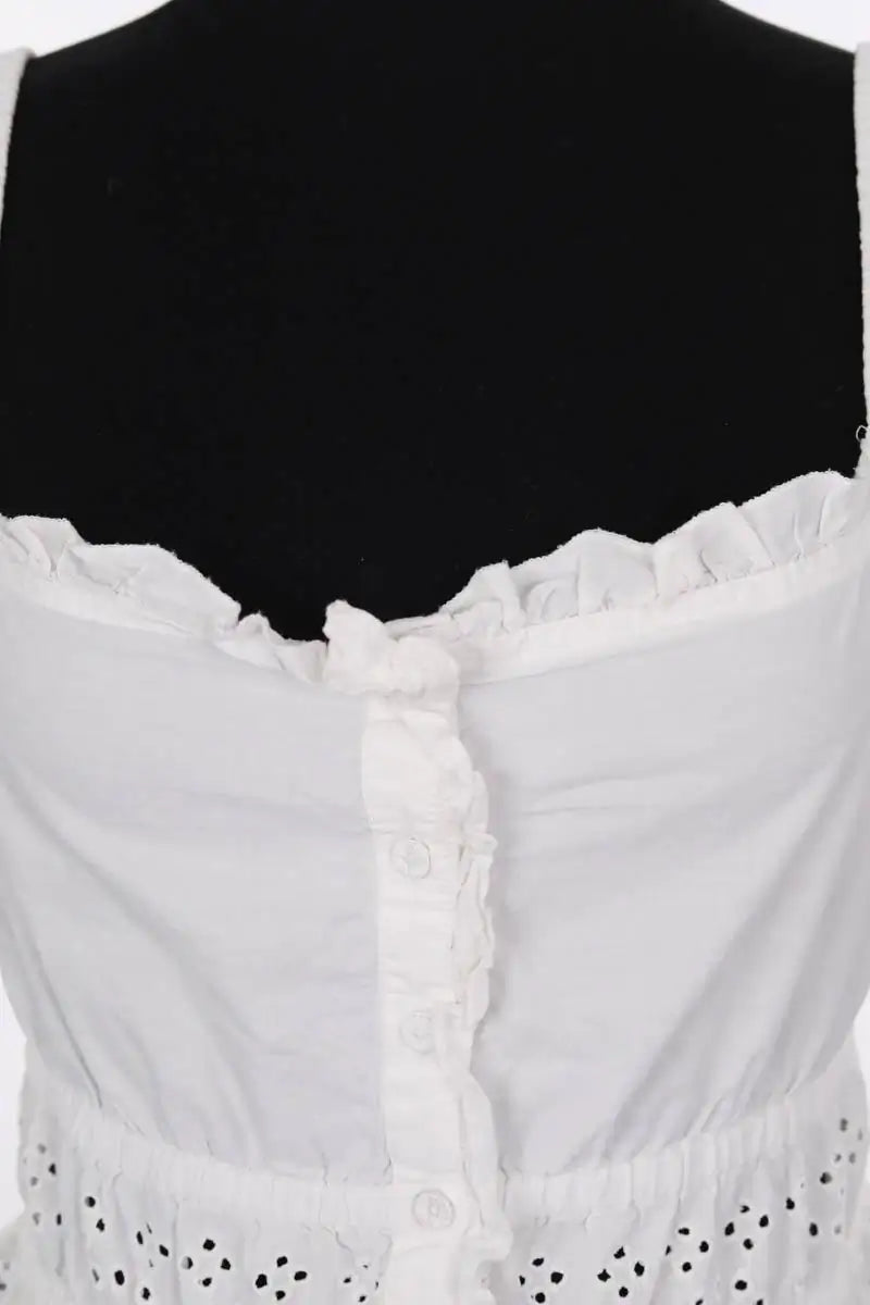 T-shirt Rouje Blanc en Coton