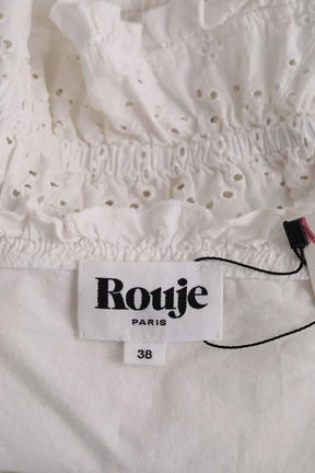 T-shirt Rouje Blanc en Coton