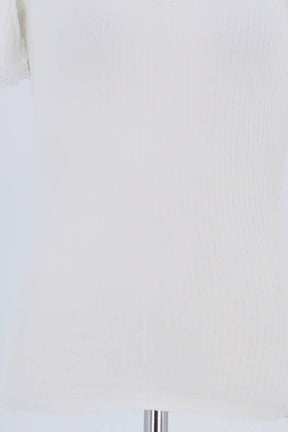 T-shirt Rouje Blanc en Coton