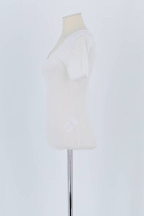 T-shirt Rouje Blanc en Coton