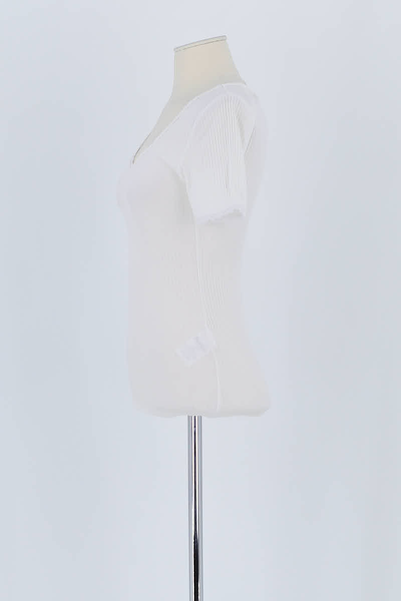 T-shirt Rouje Blanc en Coton