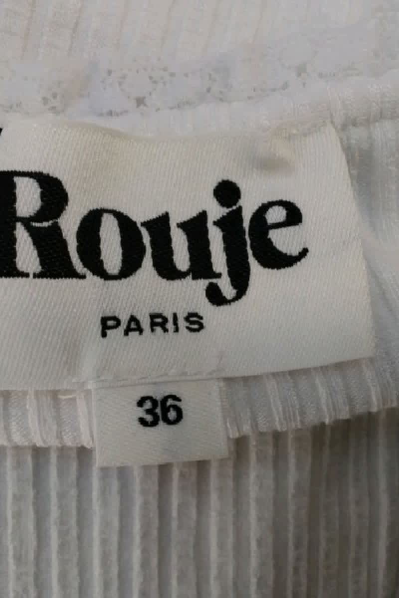 T-shirt Rouje Blanc en Coton