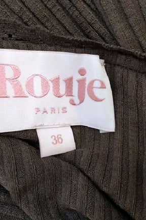 T-shirt Rouje Marron en Coton