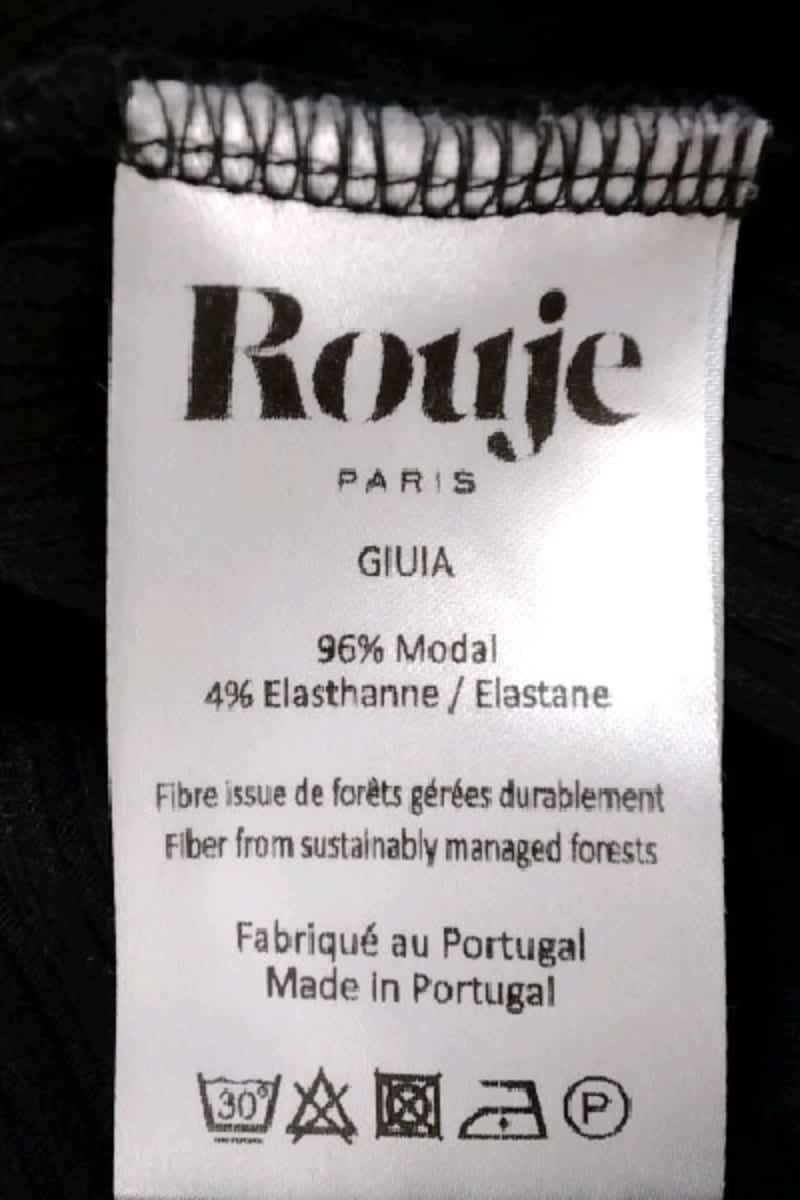 T-shirt Rouje Noir en Coton