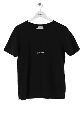 T-shirt Saint Laurent Noir en Coton, taille M - Seconde Main