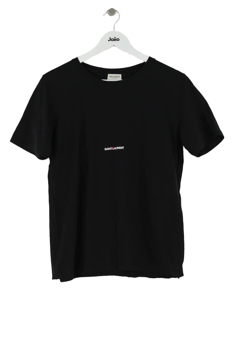 T-shirt Saint Laurent Noir en Coton, taille M - Seconde Main