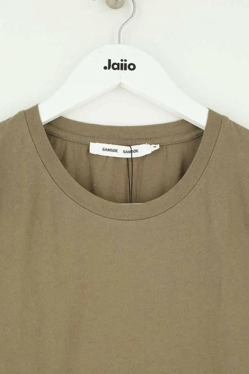 T-shirt Samsoe Samsoe Kaki en Coton