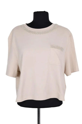 T-shirt Sandro Beige en Coton, taille L - Seconde Main