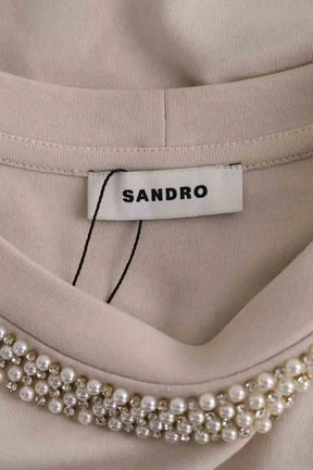 T-shirt Sandro Beige en Coton