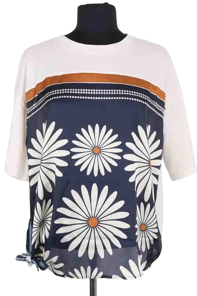 T-shirt Sandro Blanc en Coton, taille L - Seconde Main