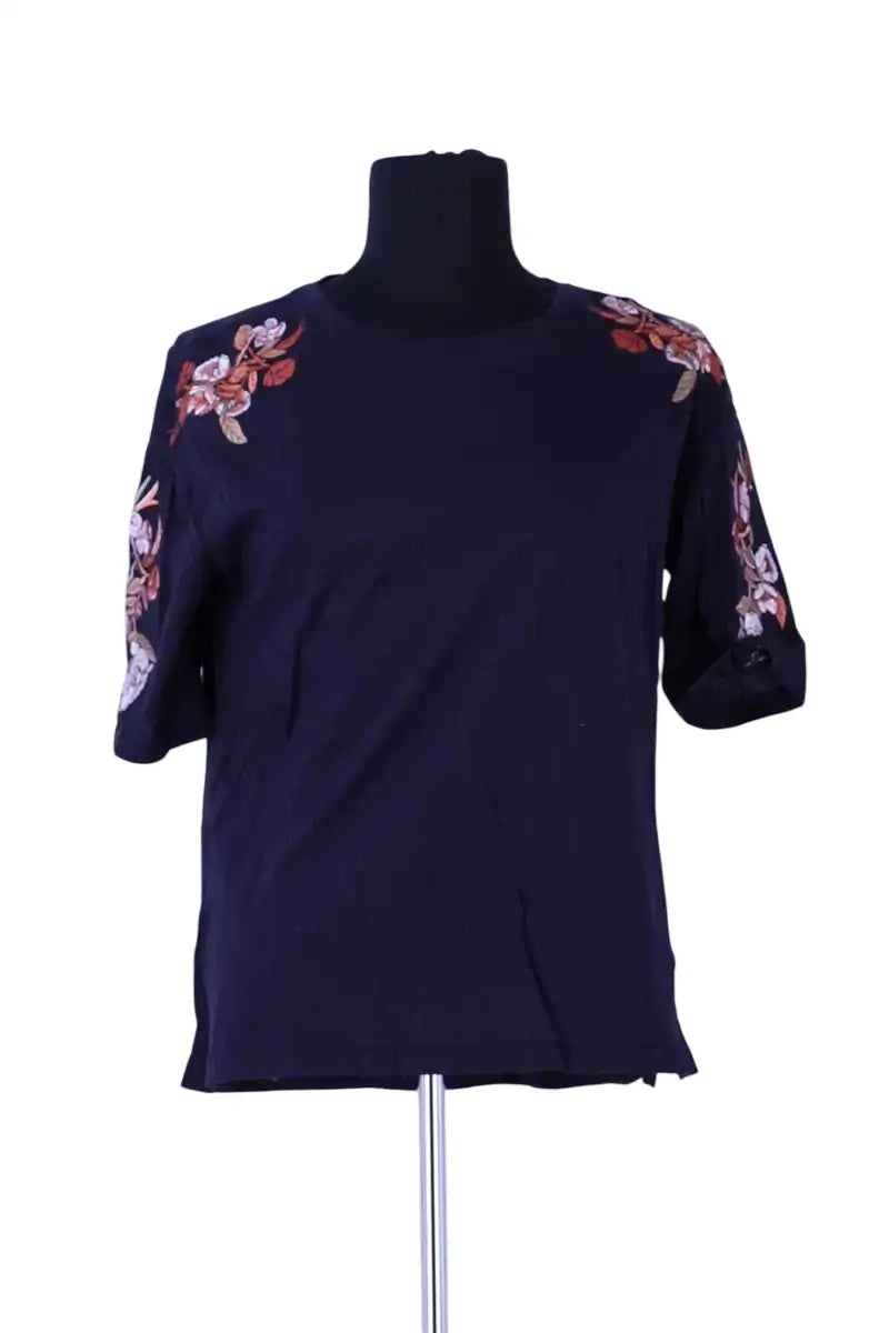 T-shirt Sandro Bleu en Coton, taille M - Seconde Main