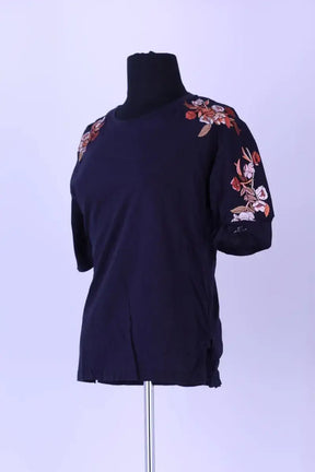 T-shirt Sandro Bleu en Coton