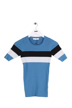 T-shirt Sandro Bleu en Coton, taille XS - Seconde Main