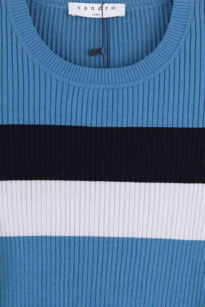 T-shirt Sandro Bleu en Coton