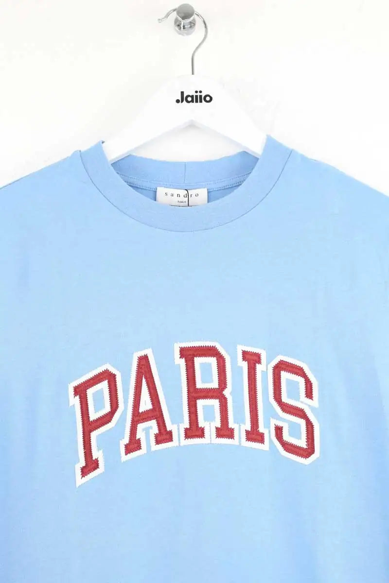 T-shirt Sandro Bleu en Coton