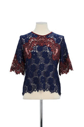 T-shirt Sandro Bleu en Synthétique, taille M - Seconde Main