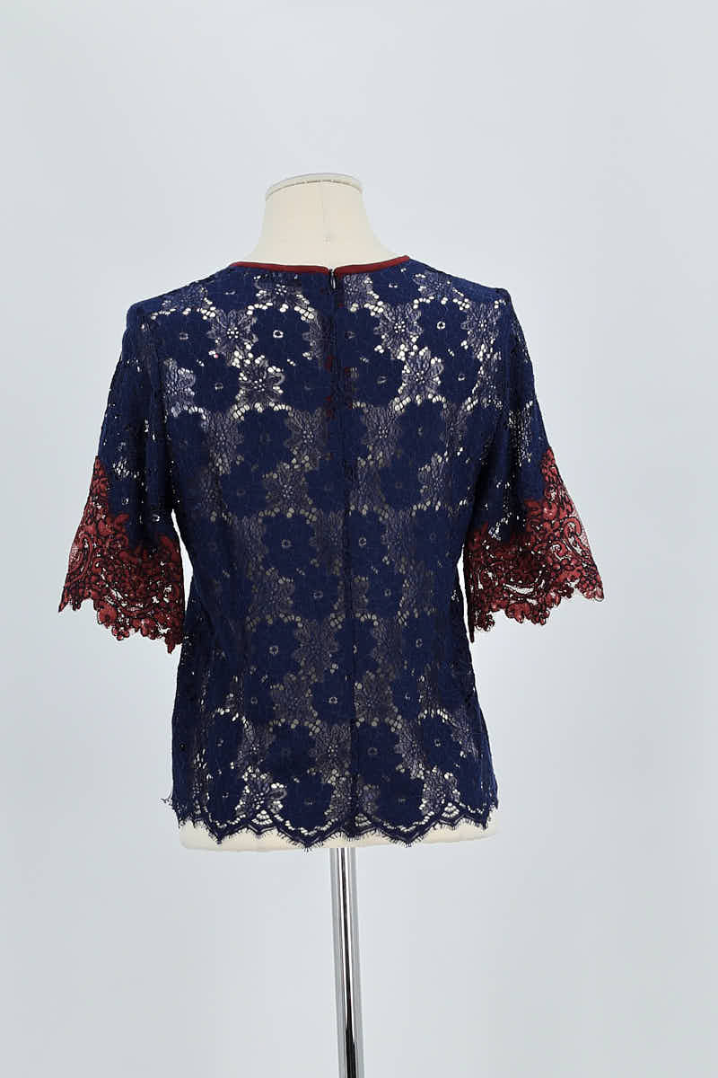 T-shirt Sandro Bleu en Synthétique