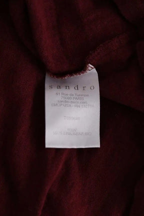 T-shirt Sandro Bordeaux en Lin