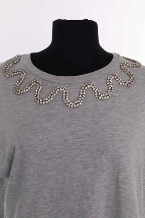T-shirt Sandro Gris en Coton