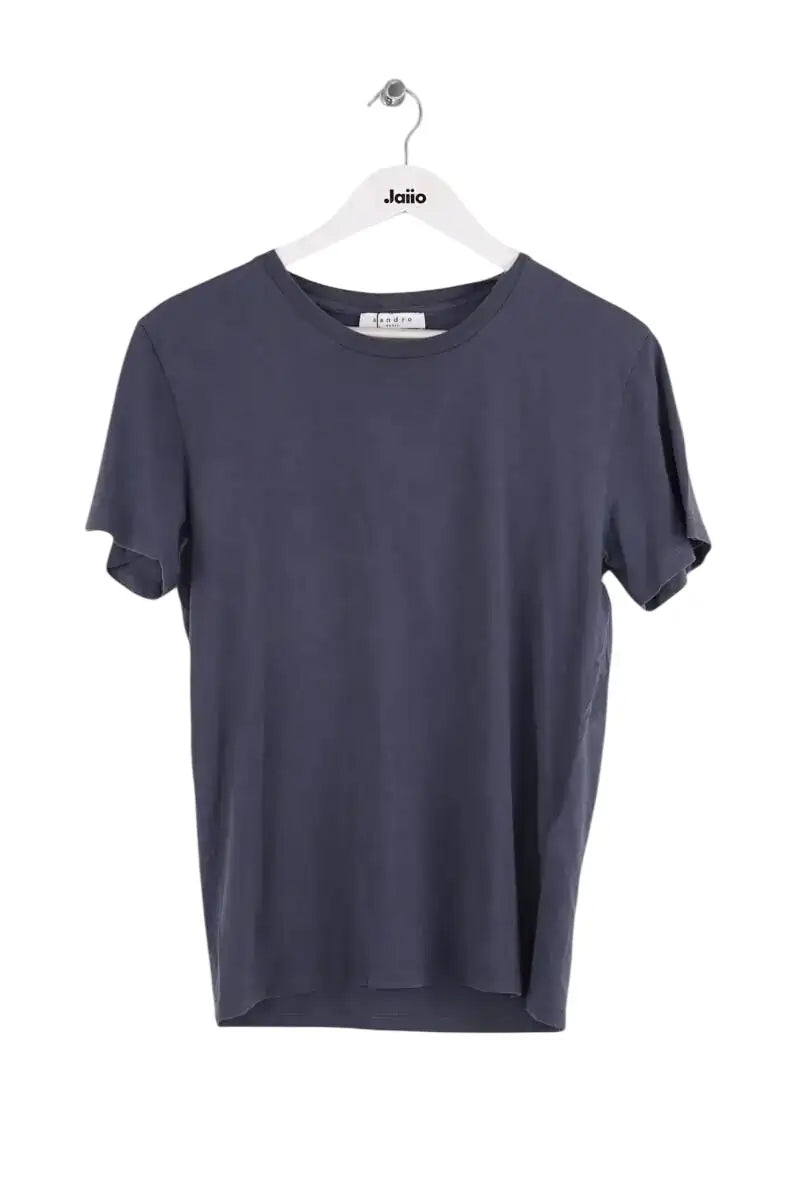 T-shirt Sandro Gris en Coton, taille S - Seconde Main