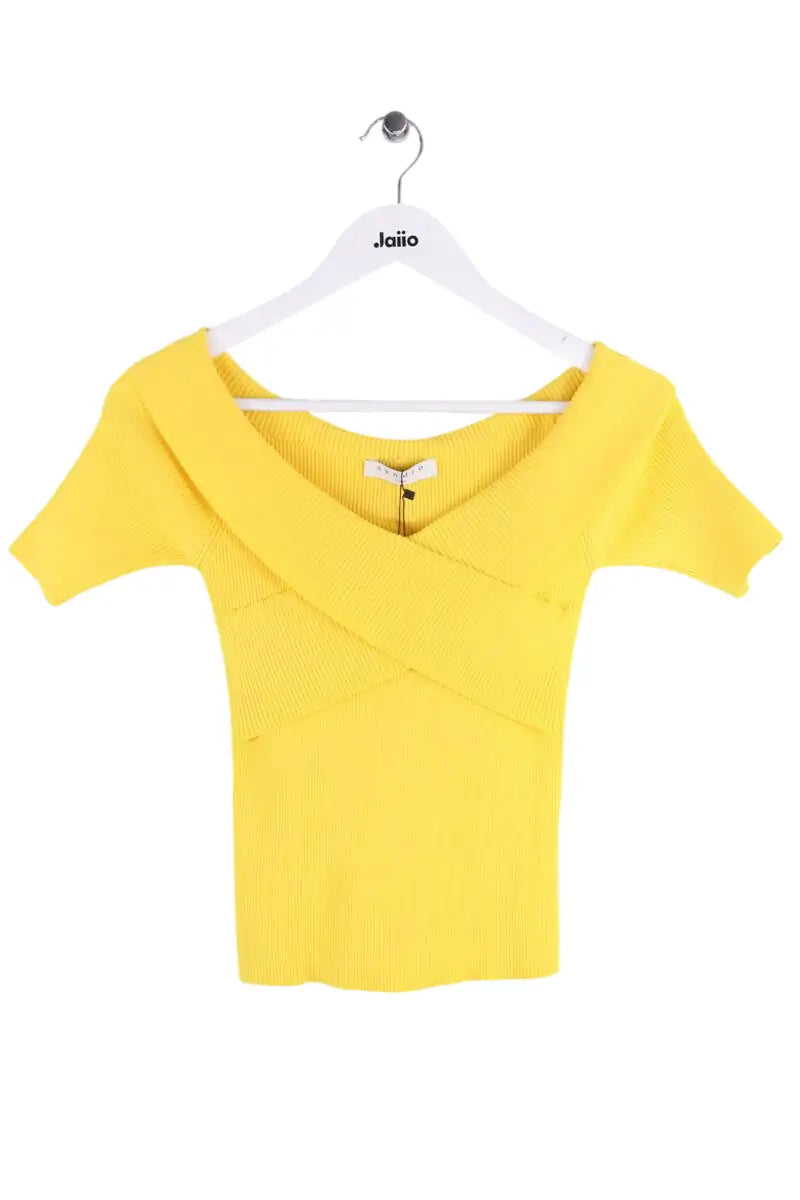 T-shirt Sandro Jaune en Viscose, taille S - Seconde Main
