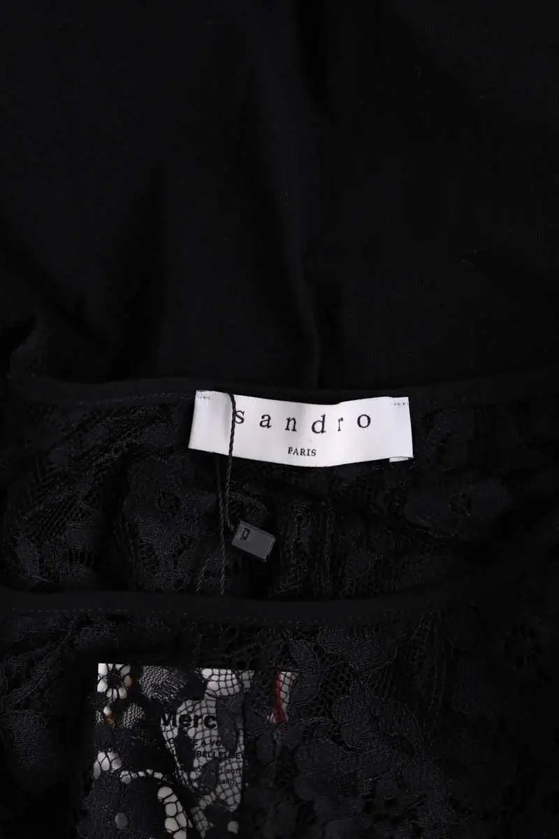 T-shirt Sandro Noir en Coton