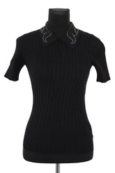 T-shirt Sandro Noir en Viscose, taille M - Seconde Main