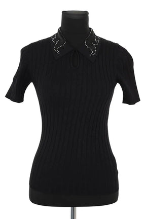 T-shirt Sandro Noir en Viscose, taille M - Seconde Main