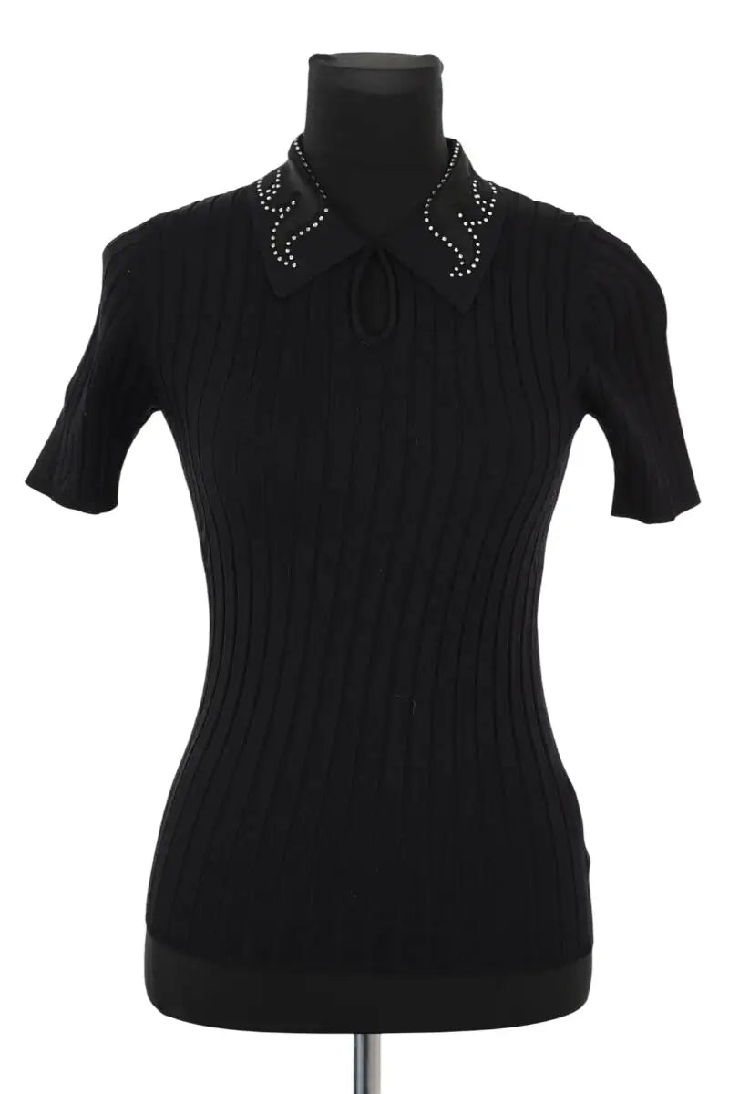 T-shirt Sandro Noir en Viscose, taille M - Seconde Main