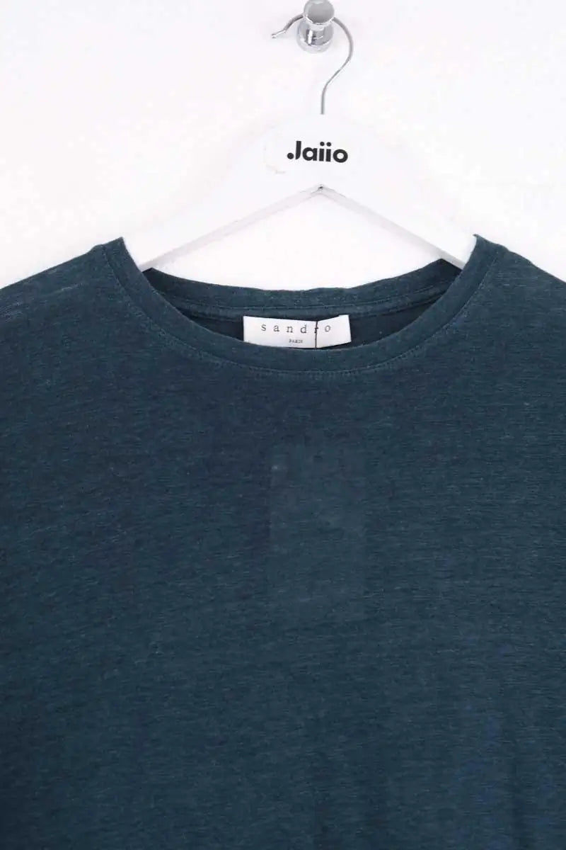 T-shirt Sandro Vert en Lin
