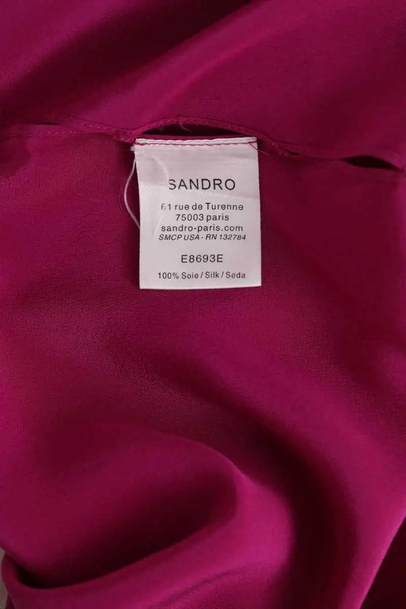 T-shirt Sandro Violet en Soie