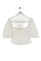 T-shirt Self-Portrait Blanc en Polyester, taille S - Seconde Main