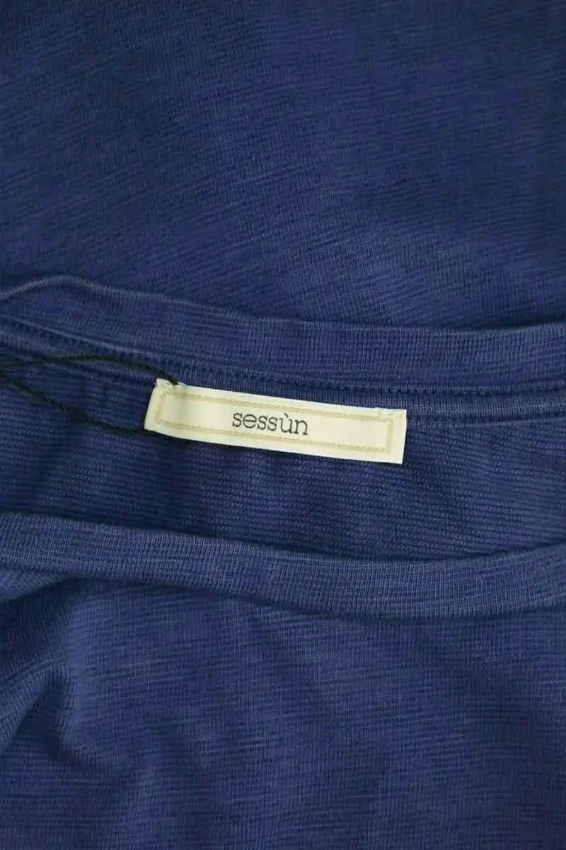 T-shirt Sessun Bleu en Coton