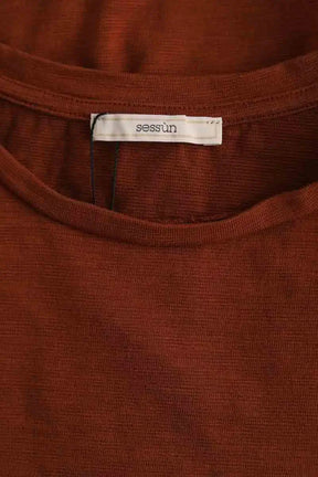 T-shirt Sessun Marron en Coton