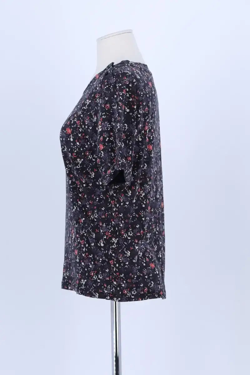 T-shirt Sessun Noir en Coton